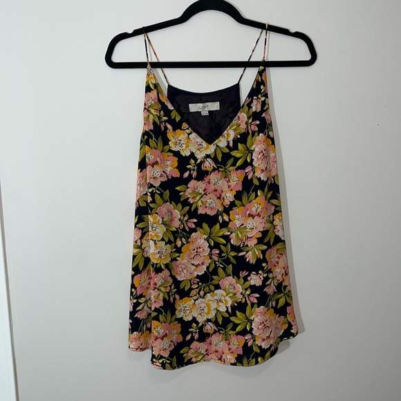 LOFT Tops - Loft Women's Floral Crepe Loose Spaghetti Strap Tank Top